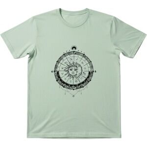 UK2LA graphic tee celestial astrology moon phases zodiac yoga shakra Sz XL